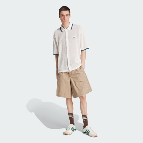 adidas Originals阿迪三叶草2025男子KNITTED SHIRT短袖衬衫KC3526