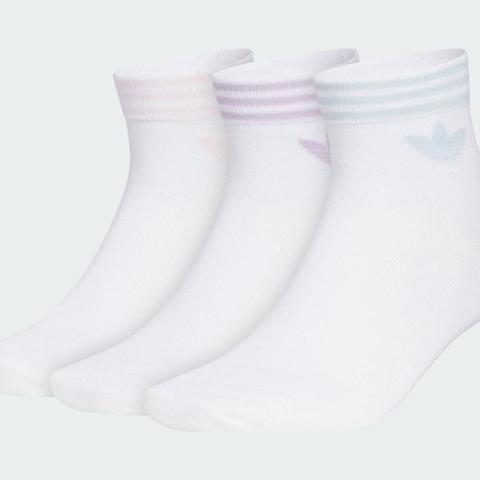 adidas Originals阿迪三叶草2025中性ORI TREF ANK 3P短袜优惠装KA9278