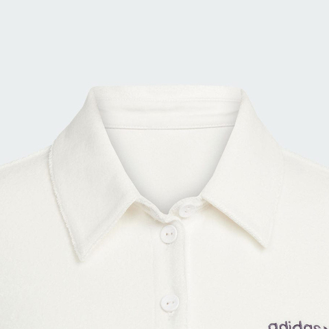 adidas Originals阿迪三叶草2025女子TOWEL TEE针织有领短TJC5334