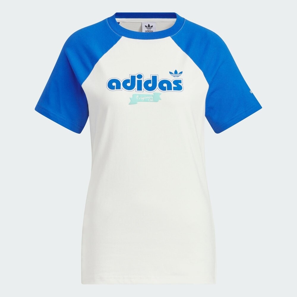 adidas Originals阿迪三叶草2025女子SC GFX S TEE W2针织无领短TJM8006