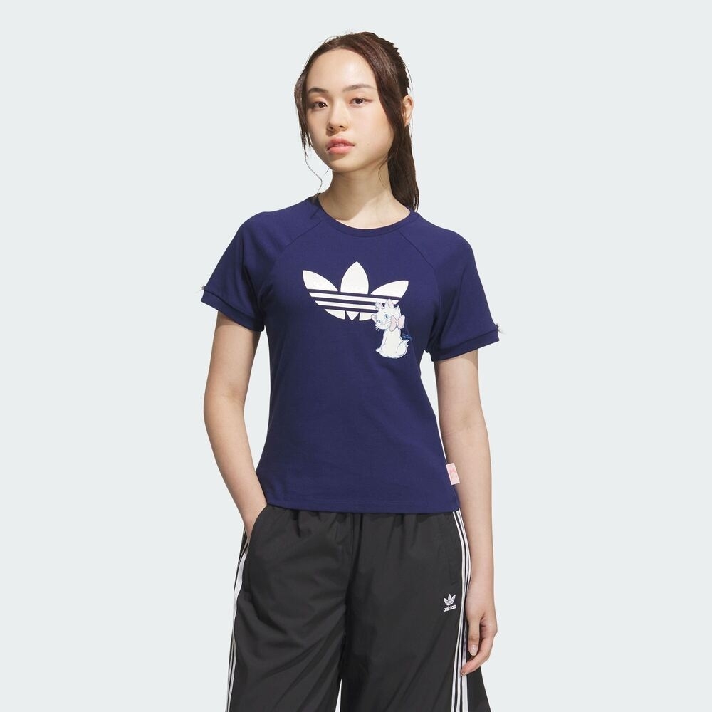 adidas Originals阿迪三叶草2025女子W REG TEE针织无领短TKC3096