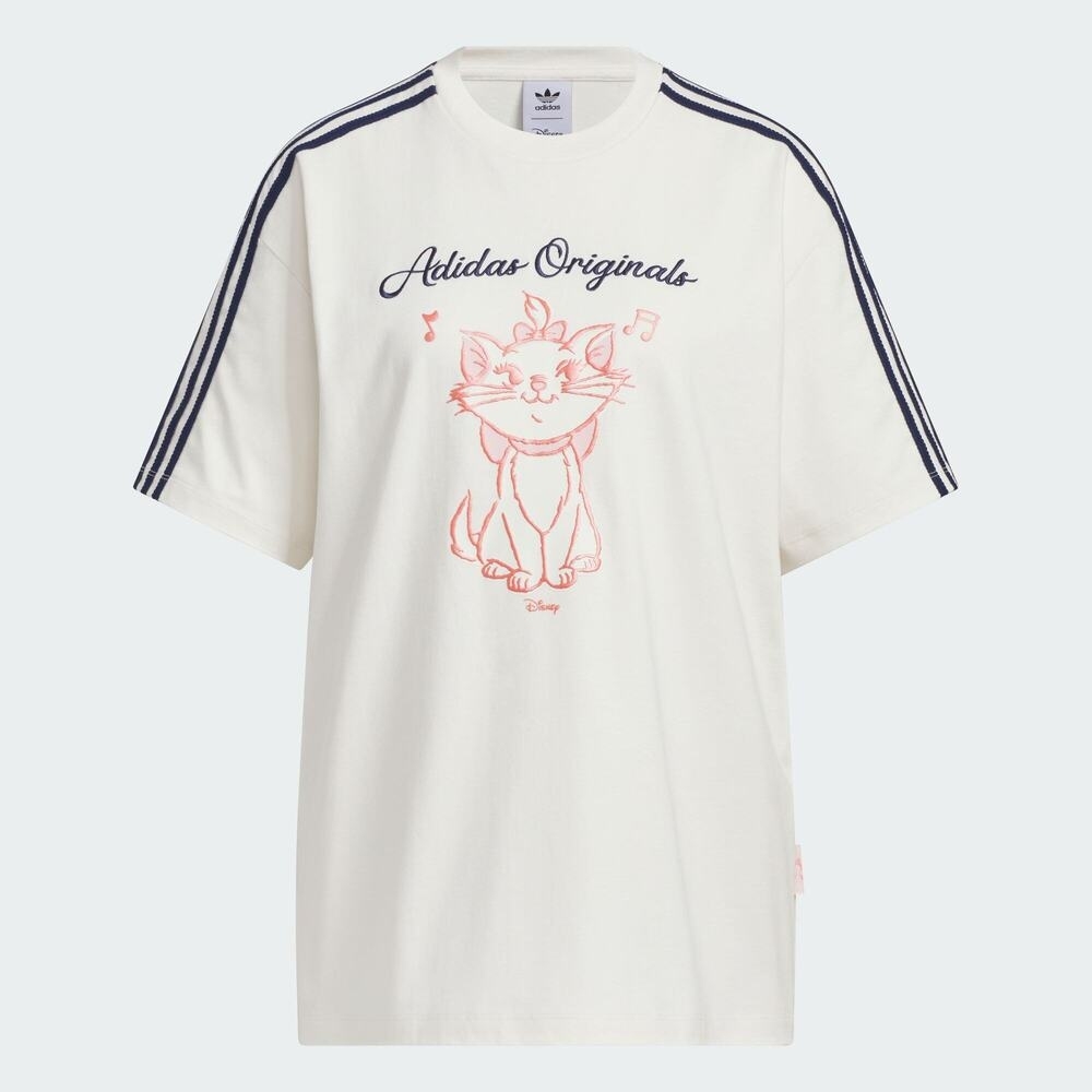 adidas Originals阿迪三叶草2025女子W OVSD TEE针织无领短TKC3099