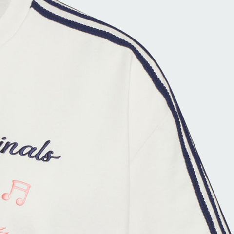 adidas Originals阿迪三叶草2025女子W OVSD TEE针织无领短TKC3099