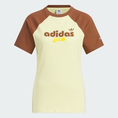 adidas Originals阿迪三叶草2025女子SC GFX S TEE W2针织无领短TJM8007