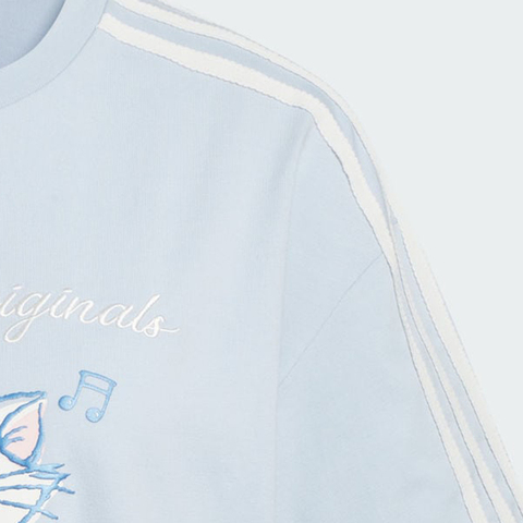 adidas Originals阿迪三叶草2025女子W OVSD TEE针织无领短TKC3098