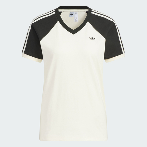 adidas Originals阿迪三叶草2025女子V NECK TEE针织无领短TKF0316