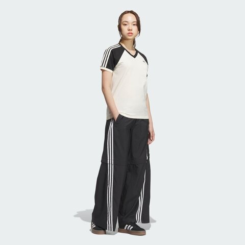 adidas Originals阿迪三叶草2025女子V NECK TEE针织无领短TKF0316