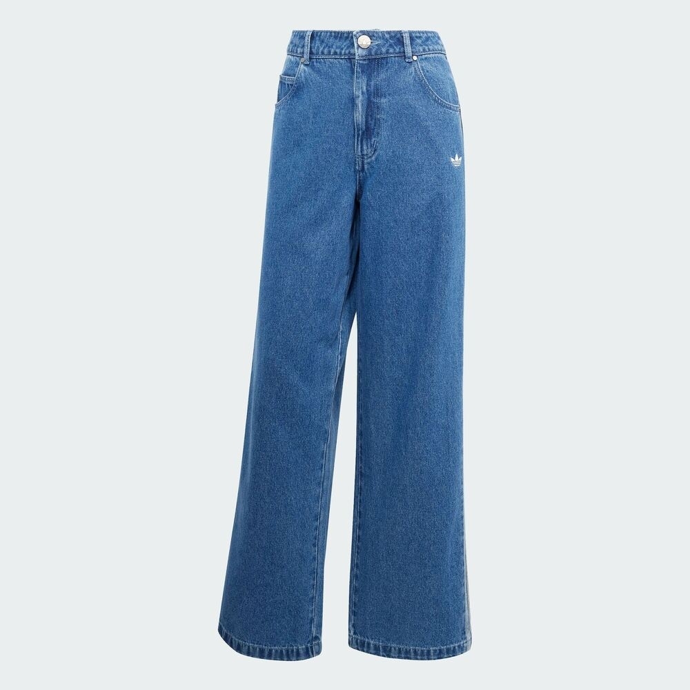 adidas Originals阿迪三叶草2025女子DENIM 3S PANT牛仔长裤JD2574