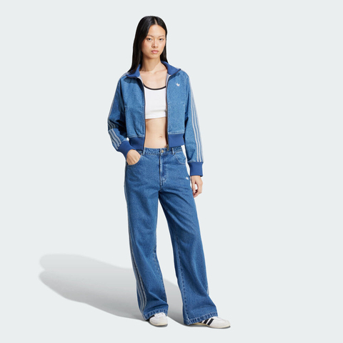 adidas Originals阿迪三叶草2025女子DENIM 3S PANT牛仔长裤JD2574