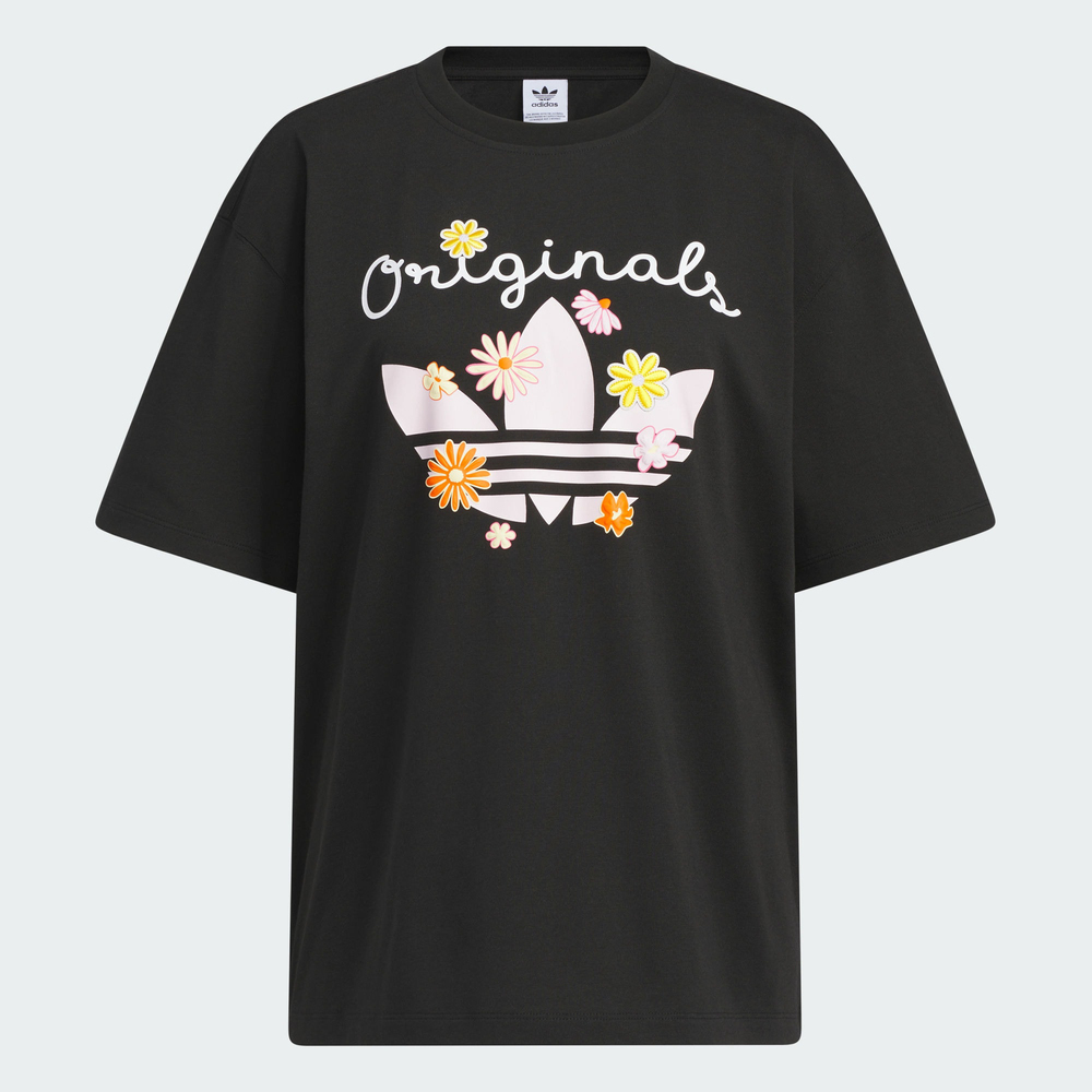 adidas Originals阿迪三叶草2025女子GFX TEE O针织无领短TKB8959