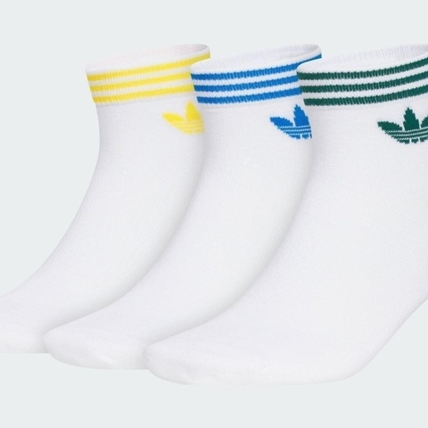 adidas Originals阿迪三叶草2025中性ORI TREF ANK 3P短袜优惠装KA9277