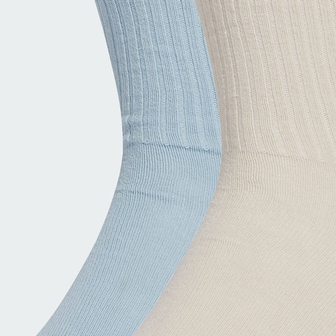 adidas Originals阿迪三叶草2025中性CREW SOCK 2PP中袜优惠装JJ1837