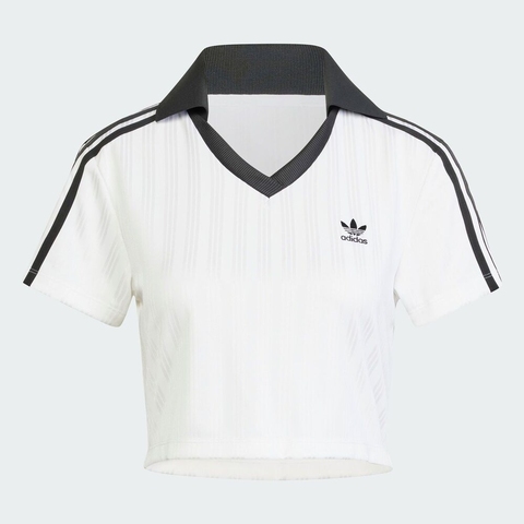 adidas Originals阿迪三叶草2025女子V-NECK POLO针织有领短TJD2608