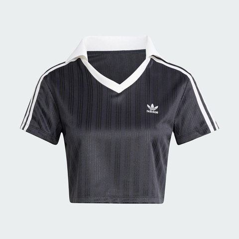adidas Originals阿迪三叶草2025女子V-NECK POLO针织有领短TJD2606
