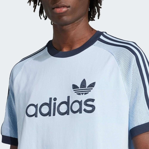 adidas Originals阿迪三叶草2025男子PREM KNT TEE针织无领短TJN5557