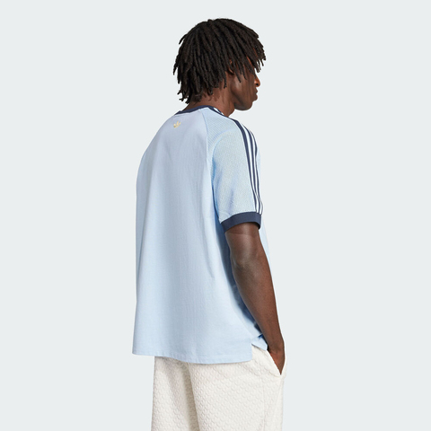 adidas Originals阿迪三叶草2025男子PREM KNT TEE针织无领短TJN5557