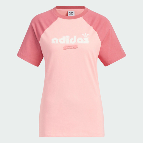 adidas Originals阿迪三叶草2025女子SC GFX S TEE W2针织无领短TJV9250