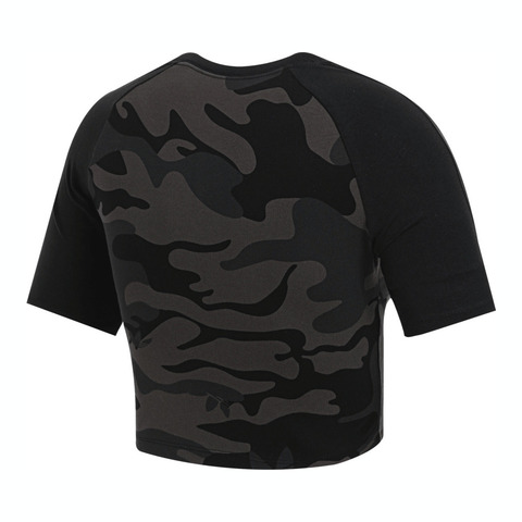 adidas Originals阿迪三叶草2025女子CAMO BABY TEE针织无领短TJI5740