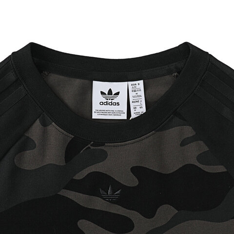 adidas Originals阿迪三叶草2025女子CAMO BABY TEE针织无领短TJI5740