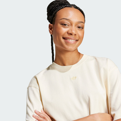 adidas Originals阿迪三叶草2025女子GRAPHIC TEE针织无领短TJD0039