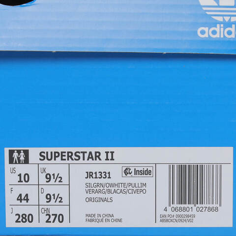 adidas Originals阿迪三叶草2025中性SUPERSTAR IIORI-CLASSICJR1331