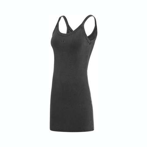 adidas Originals阿迪三叶草2025女子RIB MINI DRESS无袖连衣裙JC7550