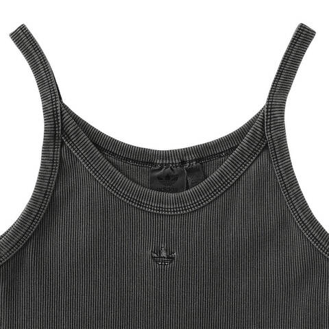 adidas Originals阿迪三叶草2025女子RIB MINI DRESS无袖连衣裙JC7550