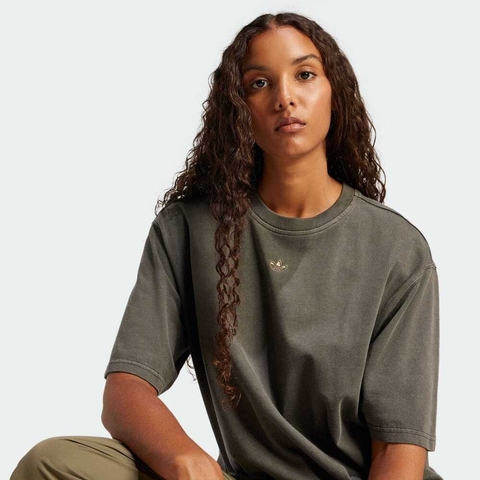 adidas Originals阿迪三叶草2025女子GRAPHIC TEE针织无领短TJI5729