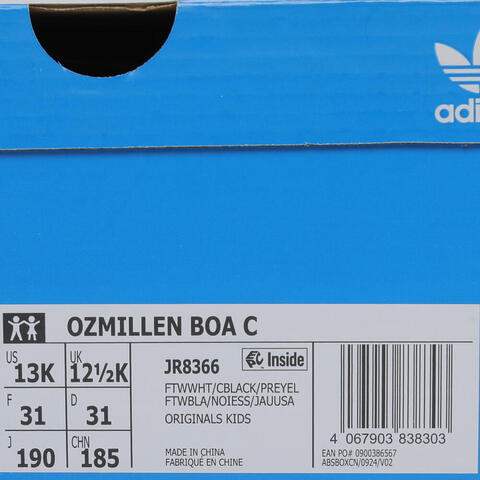 adidas Originals阿迪三叶草2025男小童OZMILLEN EL C三叶草童装JR8366