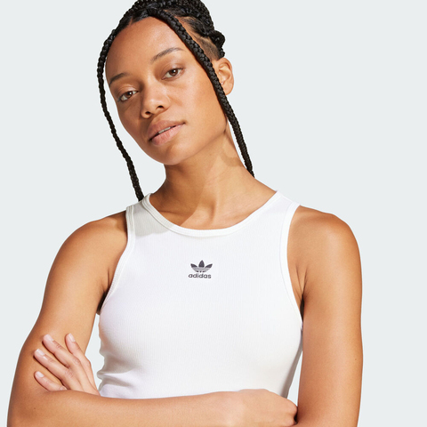 adidas Originals阿迪三叶草2025女子ESS RIB TANK休闲背心JC9007