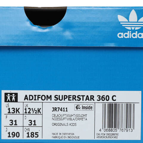 adidas Originals阿迪三叶草2025男小童ADIFOM SUPERSTAR 360 C三叶草童装JR7411