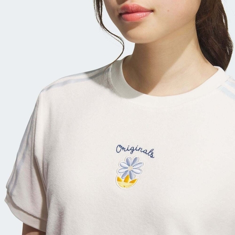 adidas Originals阿迪三叶草2025女子GFX TEE针织无领短TKB8960
