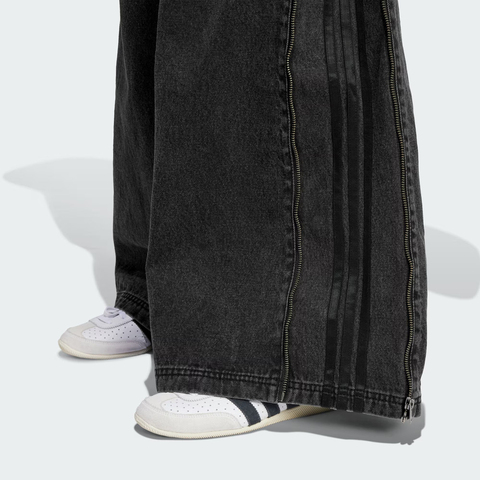 adidas Originals阿迪三叶草2025女子DENIM ZIP PANT牛仔长裤JX9211
