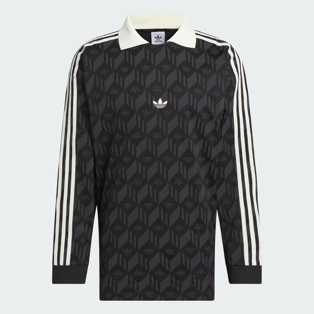 adidas Originals阿迪三叶草2025男子JACQUARED RUGBY针织有领长TJD5196