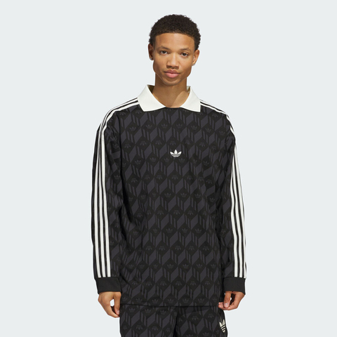 adidas Originals阿迪三叶草2025男子JACQUARED RUGBY针织有领长TJD5196