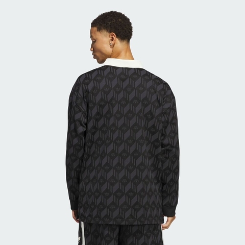 adidas Originals阿迪三叶草2025男子JACQUARED RUGBY针织有领长TJD5196