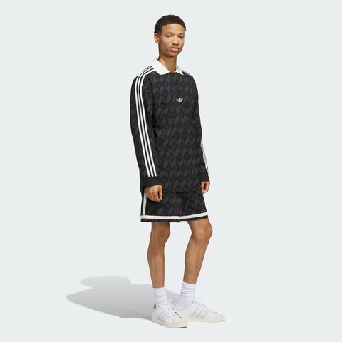 adidas Originals阿迪三叶草2025男子JACQUARED RUGBY针织有领长TJD5196