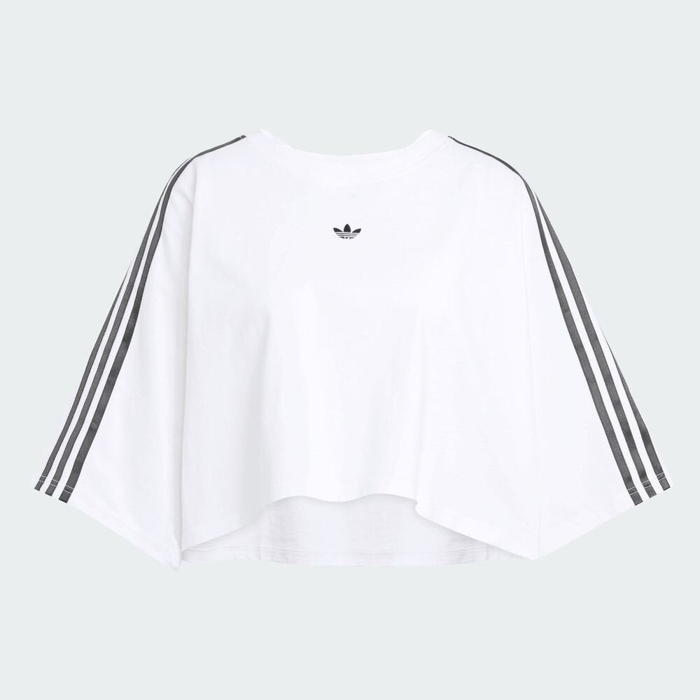 adidas Originals阿迪三叶草2025女子BOXY TEE针织无领短TJY8886