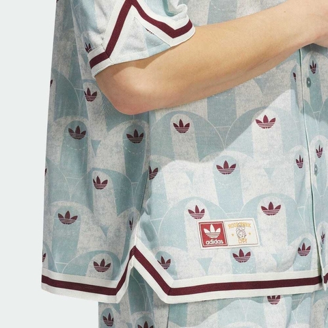 adidas Originals阿迪三叶草2025男子HYC AOP SHOOTER短袖衬衫JC5974