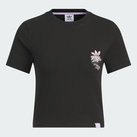 adidas Originals阿迪三叶草2025女子CS TEE W针织无领短TJN1680