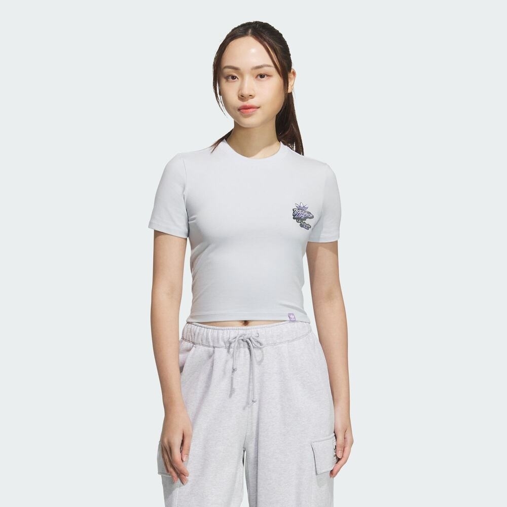 adidas Originals阿迪三叶草2025女子CS TEE W针织无领短TJN1681
