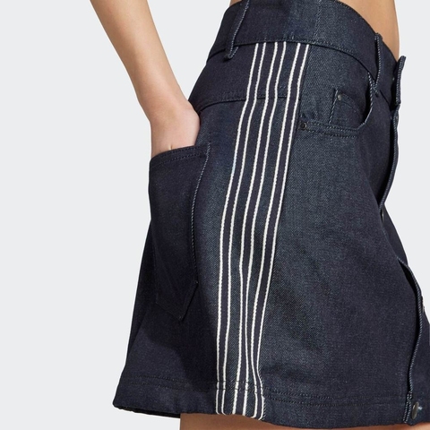 adidas Originals阿迪三叶草2025女子DNM SKIRT牛仔短裙JJ3147