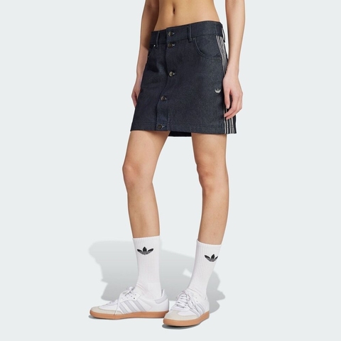 adidas Originals阿迪三叶草2025女子DNM SKIRT牛仔短裙JJ3147