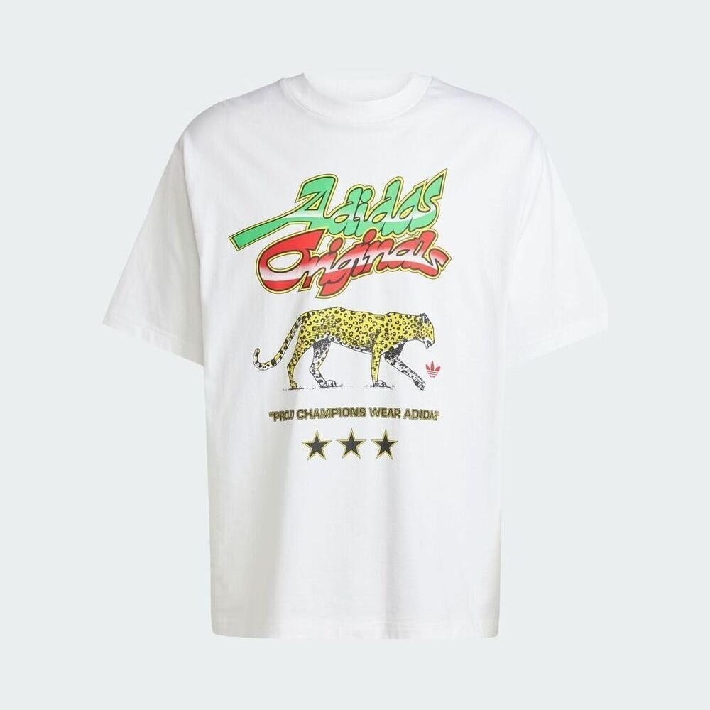 adidas Originals阿迪三叶草2025男子CHAMP GFX TEE针织无领短TKA4575