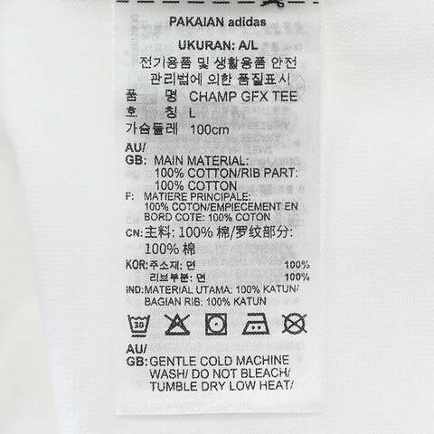 adidas Originals阿迪三叶草2025男子CHAMP GFX TEE针织无领短TKA4575