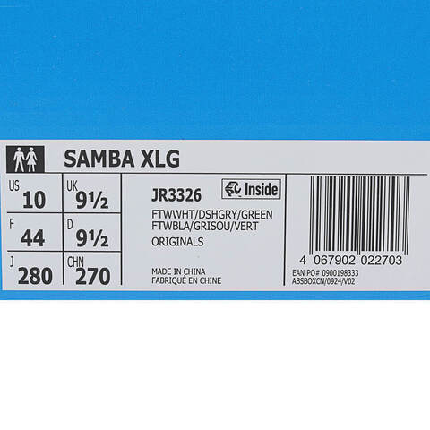 adidas Originals阿迪三叶草2025中性SAMBA XLGORI-CLASSICJR3326