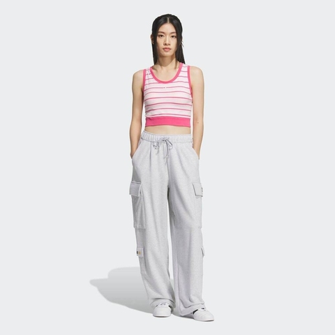 adidas Originals阿迪三叶草2025女子STRIPED TANK休闲背心KE3723
