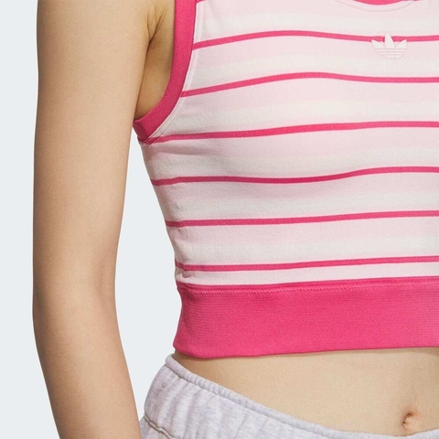 adidas Originals阿迪三叶草2025女子STRIPED TANK休闲背心KE3723