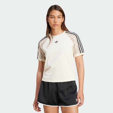 adidas Originals阿迪三叶草2025女子CALI TEE针织无领短TKC0770