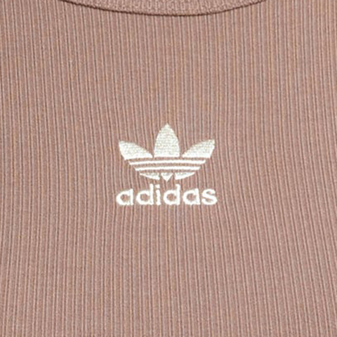 adidas Originals阿迪三叶草2025女子ESS RIB TEE针织无领短TJC9030